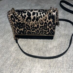 ALDO Leopard Print Chain Shoulder Bag